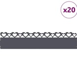 VidaXL Gazonranden 20 pcs Antraciet 103 x 0,05 x 22 cm Staal