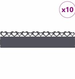 VidaXL Gazonranden 10 pcs Antraciet 103 x 0,05 x 22 cm Staal