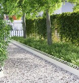 VidaXL Gazonranden 10 pcs Wit 103 x 0,05 x 22 cm Staal