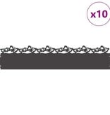 VidaXL Gazonranden 10 pcs Zwart 103 x 0,05 x 22 cm Staal