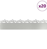 VidaXL Gazonranden 20 pcs Zilver 103 x 0,05 x 22 cm