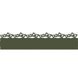 VidaXL Gazonranden 10 pcs Olijf Groen 103 x 0,05 x 22 cm Staal