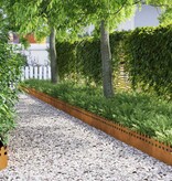 VidaXL Gazonranden 30 pcs Roestig 103 x 0,05 x 22 cm Cortenstaal