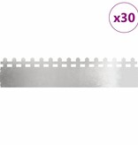 VidaXL Gazonranden 30 pcs Zilver 103 x 0,05 x 22 cm Roestvrij staal