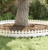 VidaXL Gazonranden 10 pcs Wit 103 x 0,05 x 22 cm Staal