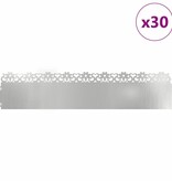VidaXL Gazonranden 30 pcs Zilver 103 x 0,05 x 22 cm