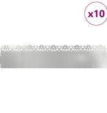 VidaXL Gazonranden 10 pcs Zilver 103 x 0,05 x 22 cm