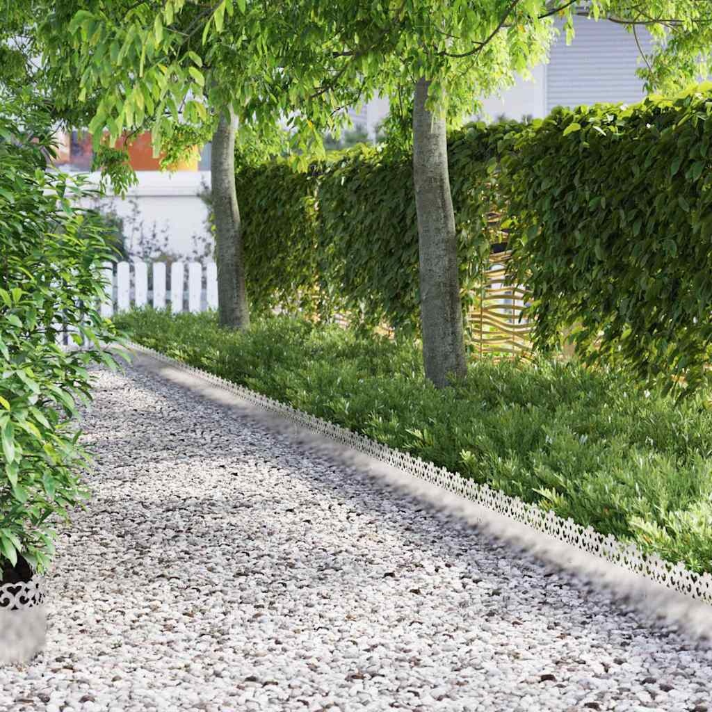 VidaXL Gazonranden 30 pcs Zilver 103 x 0,05 x 22 cm Roestvrij staal