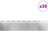 VidaXL Gazonranden 30 pcs Zilver 103 x 0,05 x 22 cm Roestvrij staal