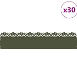 VidaXL Gazonranden 30 pcs Olijf Groen 103 x 0,05 x 22 cm Staal