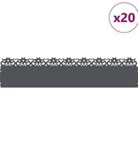 VidaXL Gazonranden 20 pcs Antraciet 103 x 0,05 x 22 cm Staal