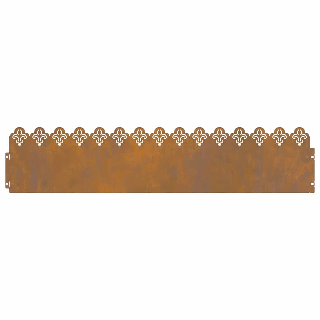 VidaXL Gazonranden 30 pcs Roestig 103 x 0,05 x 22 cm Cortenstaal