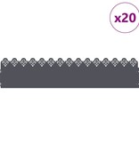 VidaXL Gazonranden 20 pcs Antraciet 103 x 0,05 x 22 cm Staal