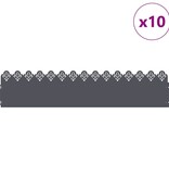 VidaXL Gazonranden 10 pcs Antraciet 103 x 0,05 x 22 cm Staal