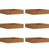 VidaXL Tuinrand 6 pcs Roestig 60 x 60 x 13 cm Cortenstaal