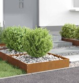 VidaXL Tuinrand 6 pcs Roestig 60 x 60 x 13 cm Cortenstaal