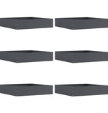 VidaXL Tuinrand 6 pcs Antraciet 60 x 60 x 13 cm Staal