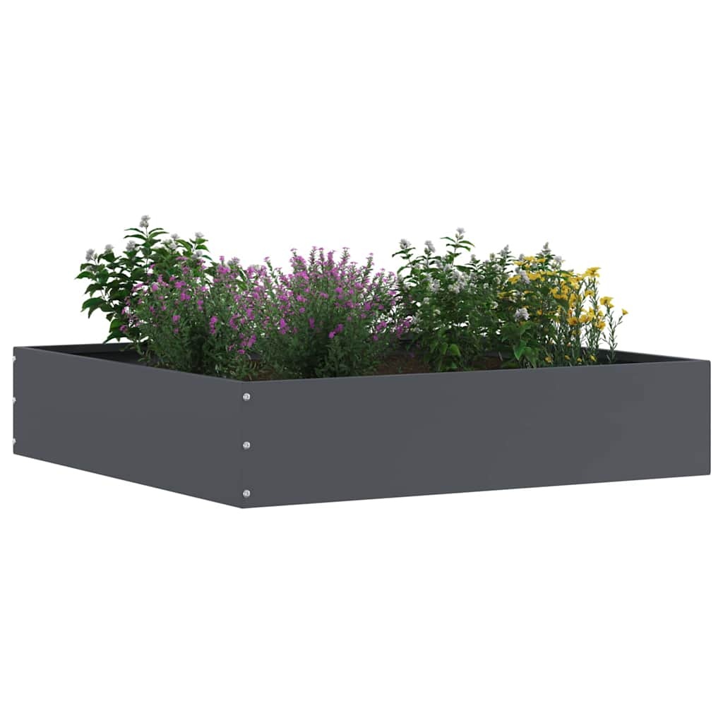 VidaXL Tuinrand Antraciet 60 x 60 x 13 cm Staal