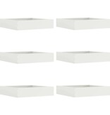 VidaXL Tuinrand 6 pcs Wit 60 x 60 x 13 cm Staal