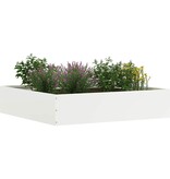 VidaXL Tuinrand 6 pcs Wit 60 x 60 x 13 cm Staal