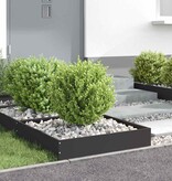 VidaXL Tuinrand 6 pcs Zwart 60 x 60 x 13 cm Staal