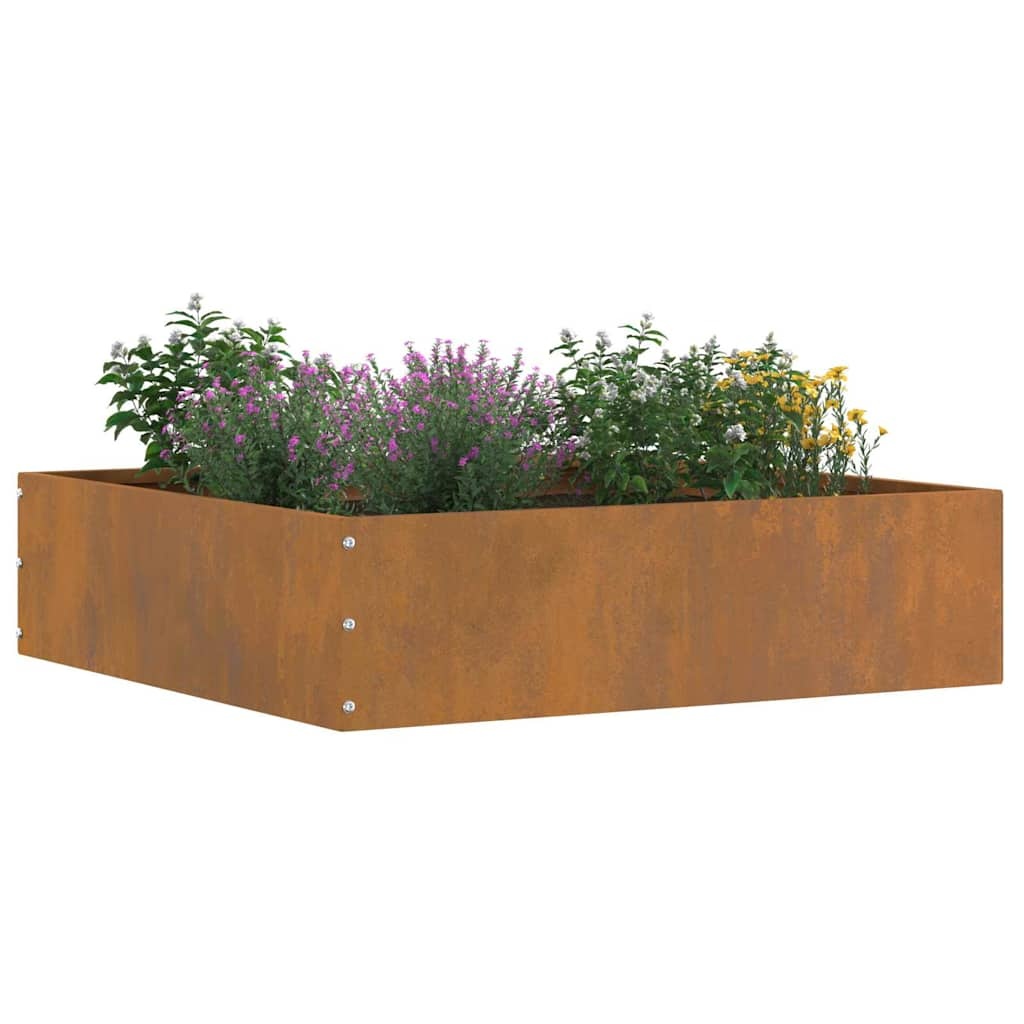 VidaXL Tuinrand Roestig 50 x 50 x 13 cm Cortenstaal