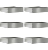 VidaXL Tuinrand 6 pcs Zilver 50 x 50 x 13 cm Gegalvaniseerd staal