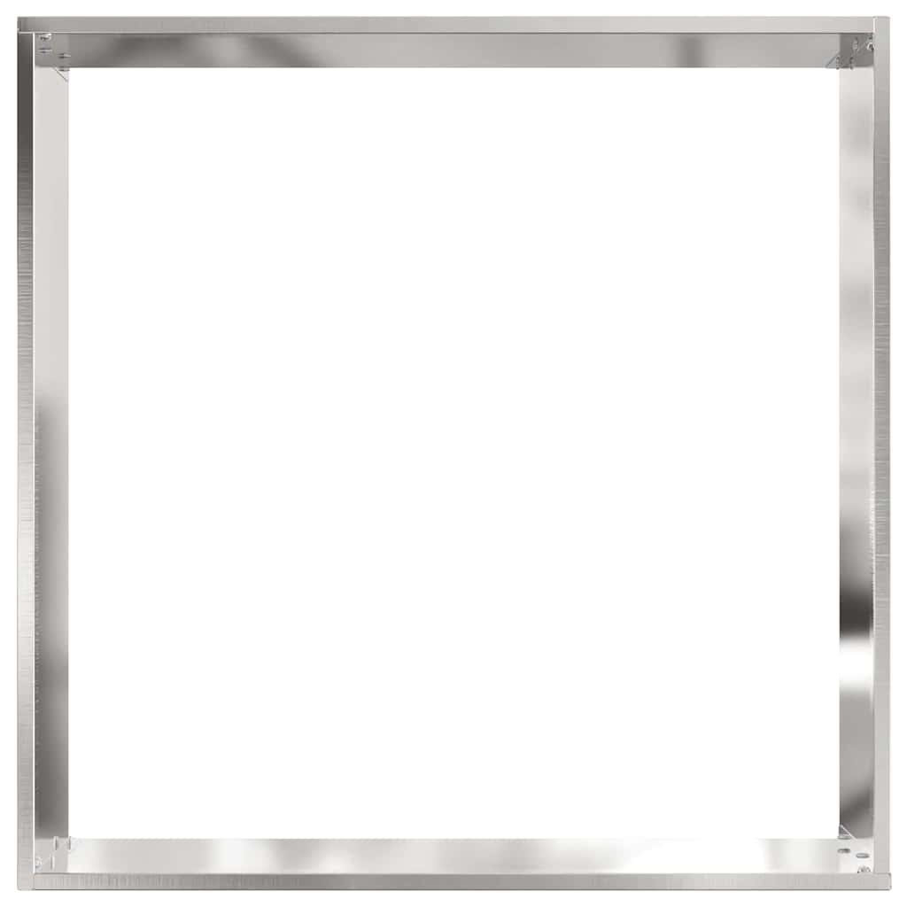 VidaXL Tuinrand Zilver 50 x 50 x 13 cm Roestvrij staal