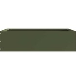 VidaXL Tuinrand Olijfgroen 50 x 50 x 13 cm Staal