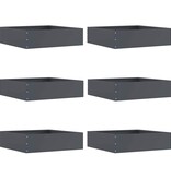 VidaXL Tuinrand 6 pcs Antraciet 50 x 50 x 13 cm Staal