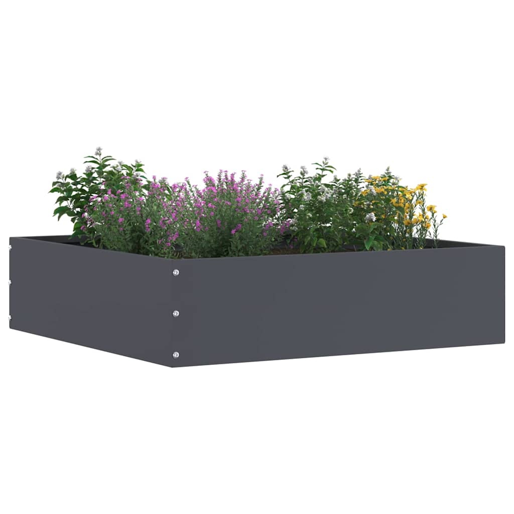 VidaXL Tuinrand Antraciet 50 x 50 x 13 cm Staal