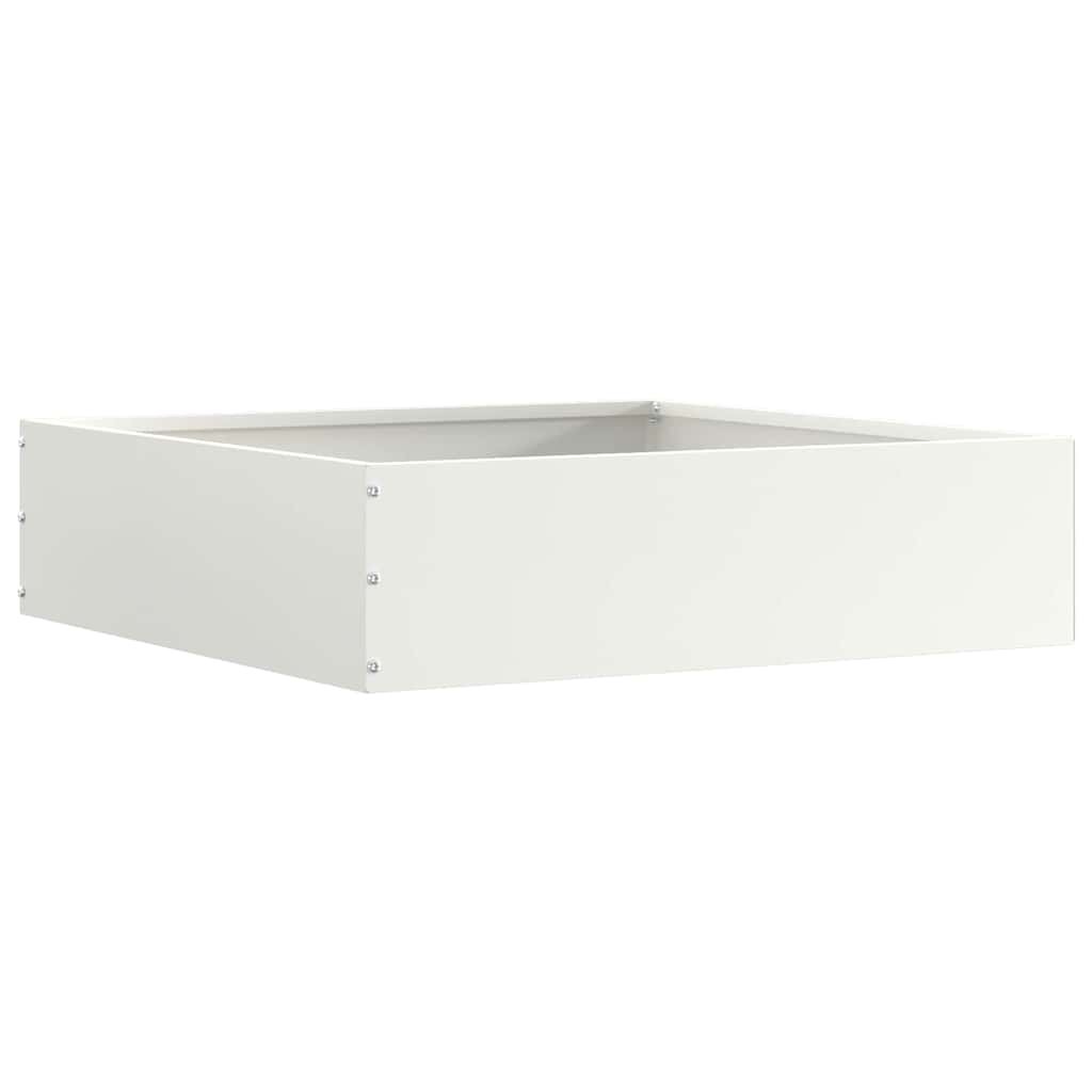 VidaXL Tuinrand Wit 50 x 50 x 13 cm Staal