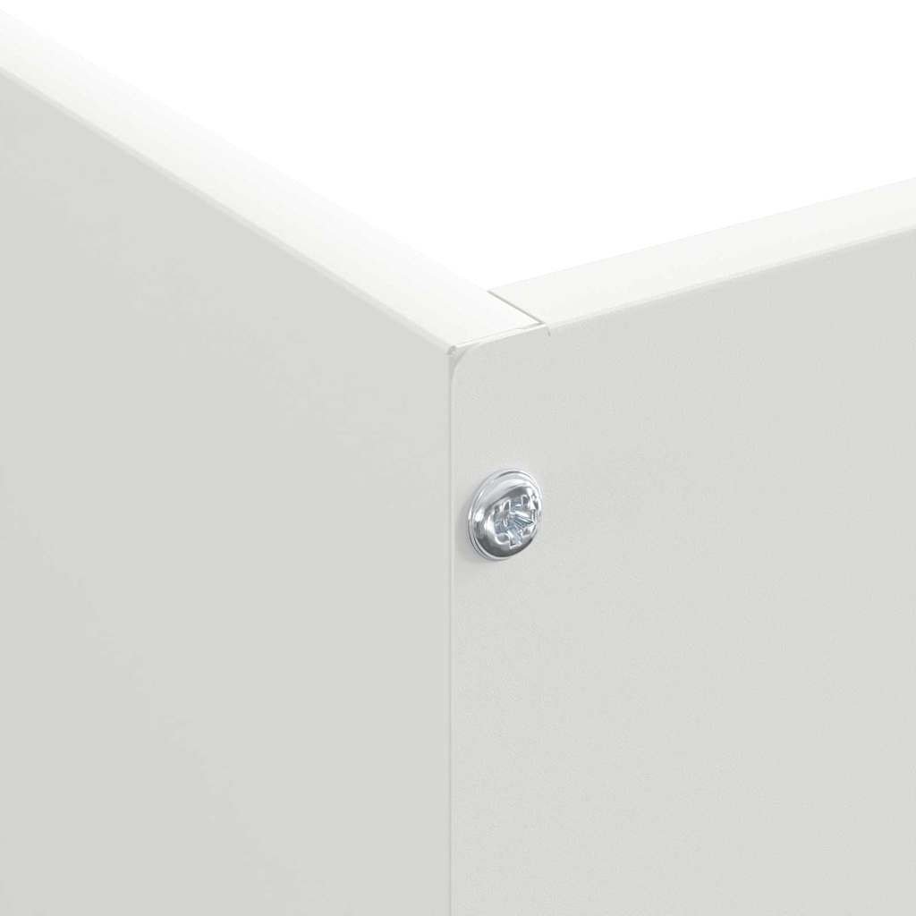 VidaXL Tuinrand Wit 50 x 50 x 13 cm Staal