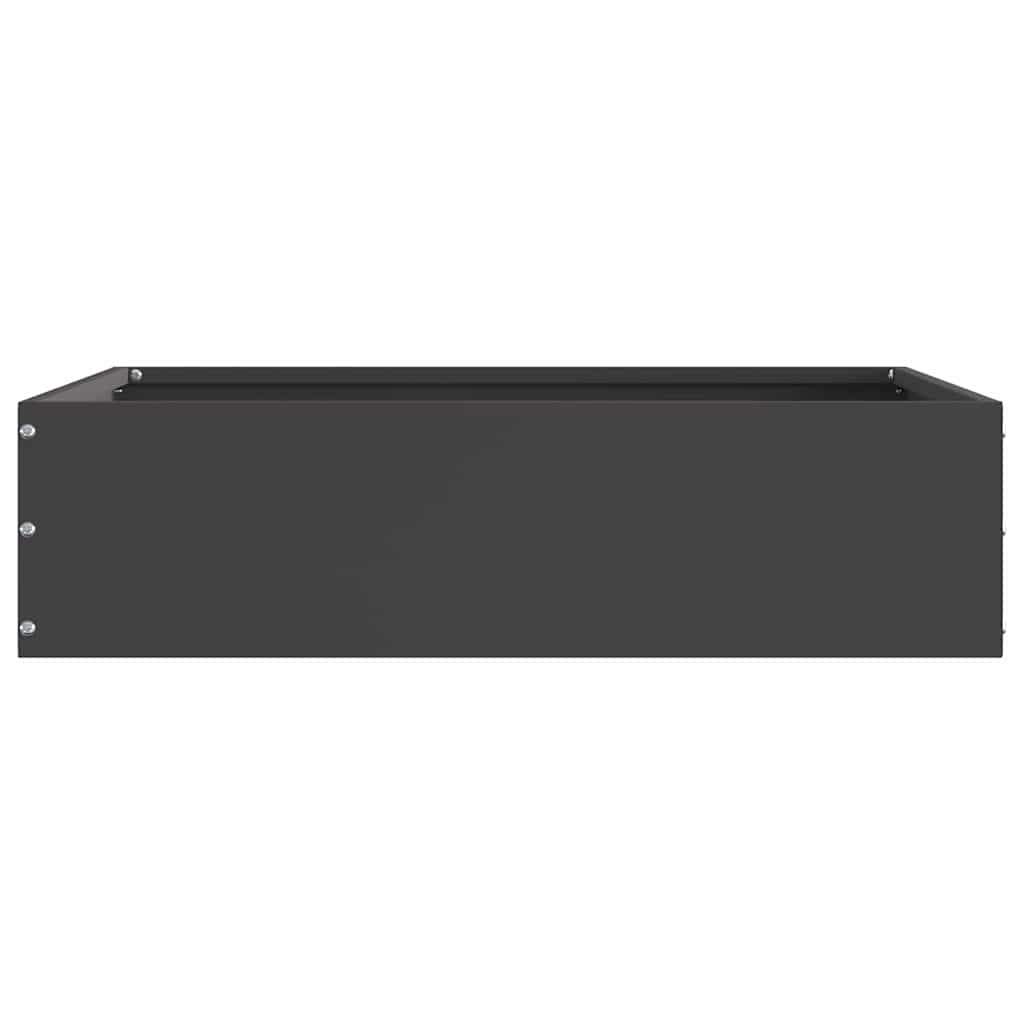 VidaXL Tuinrand 6 pcs Zwart 50 x 50 x 13 cm Staal