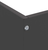 VidaXL Tuinrand Zwart 50 x 50 x 13 cm Staal