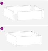 VidaXL Tuinrand 6 pcs Roestig 40 x 40 x 13 cm Cortenstaal