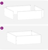 VidaXL Tuinrand Antraciet 40 x 40 x 13 cm Staal