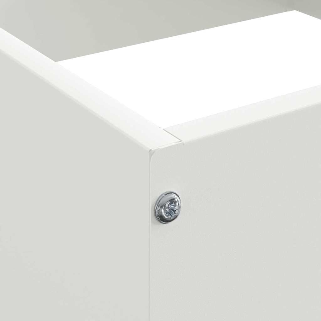 VidaXL Tuinrand Wit 40 x 40 x 13 cm Staal