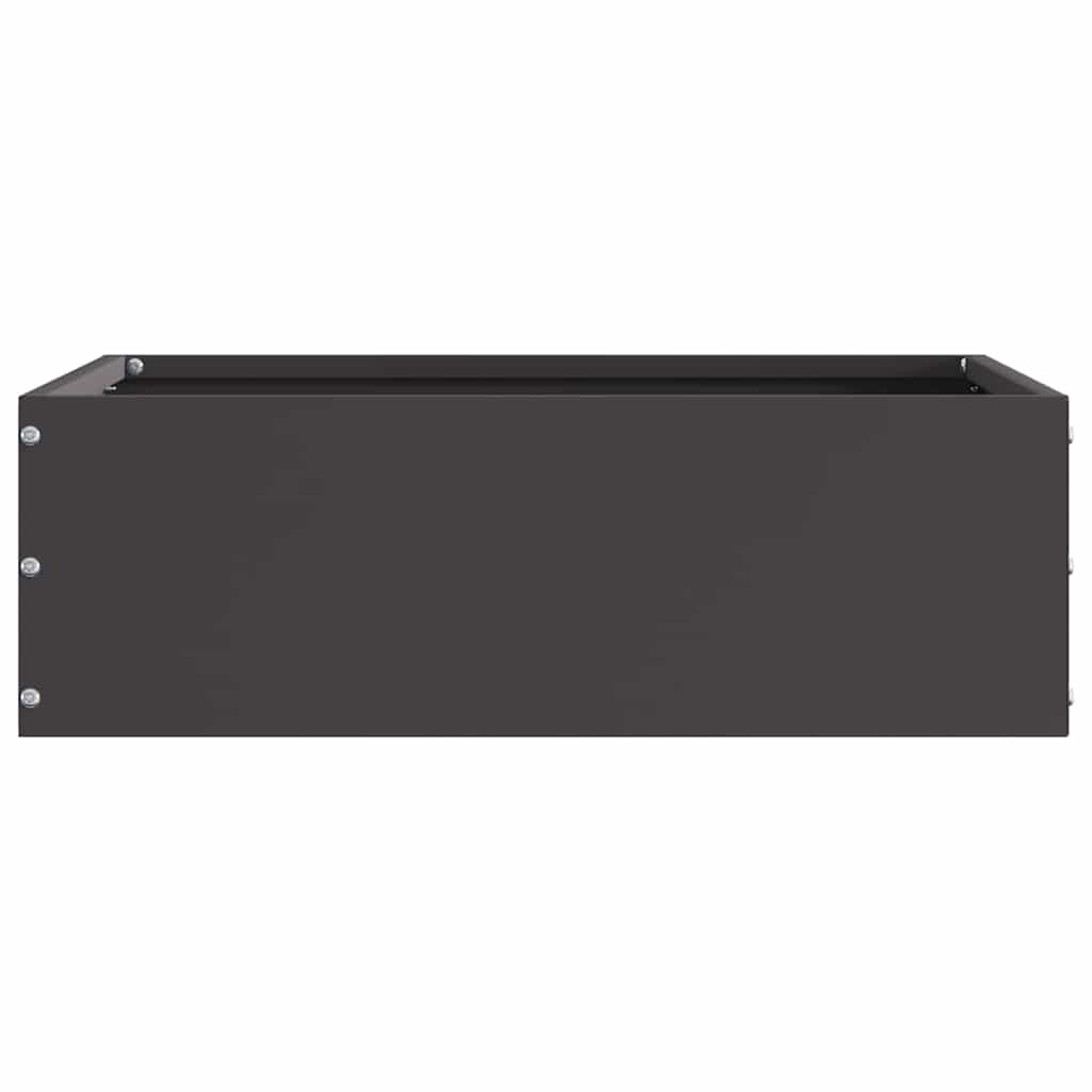 VidaXL Tuinrand 6 pcs Zwart 40 x 40 x 13 cm Staal