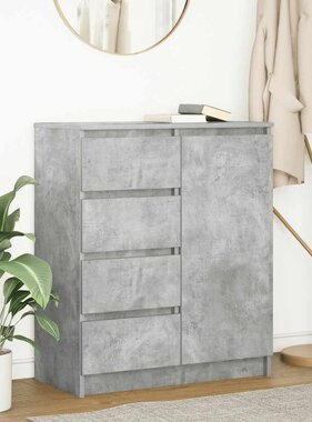 VidaXL Dressoir met lades 71x35x84 cm spaanplaat betongrijs