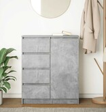 VidaXL Dressoir met lades 71x35x84 cm spaanplaat betongrijs