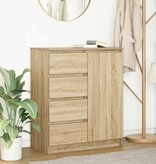 VidaXL Dressoir met lades 71x35x84 cm spaanplaat sonoma eikenkleurig