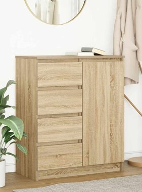 VidaXL Dressoir met lades 71x35x84 cm spaanplaat sonoma eikenkleurig