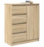 VidaXL Dressoir met lades 71x35x84 cm spaanplaat sonoma eikenkleurig