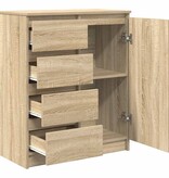 VidaXL Dressoir met lades 71x35x84 cm spaanplaat sonoma eikenkleurig