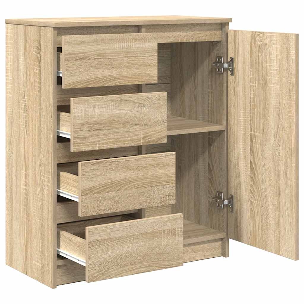 VidaXL Dressoir met lades 71x35x84 cm spaanplaat sonoma eikenkleurig