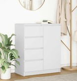 VidaXL Dressoir met lades 71x35x84 cm spaanplaat wit