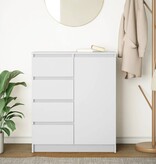 VidaXL Dressoir met lades 71x35x84 cm spaanplaat wit