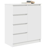 VidaXL Dressoir met lades 71x35x84 cm spaanplaat wit