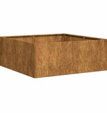 VidaXL Plantenbak roestig 80x80x30 cm weervast staal